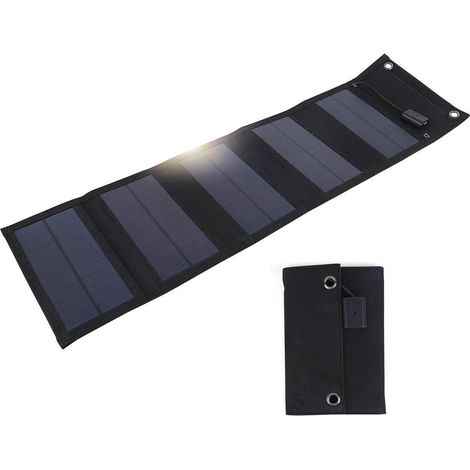 Faltbares 20-w-solarpanel, Monokristalline Zelle, 5-v/2-a-usb-anschluss, Ip65 Wasserdicht, Für Camping Und Wandern