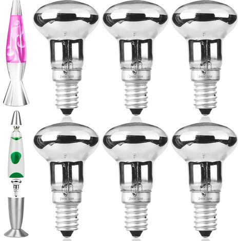 6er-pack R39 E14 25w Warmweiß 400lm Glühbirnen Für Lavaleuchten Und Dekoration