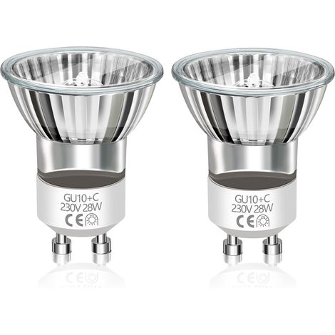 2er-pack Gu10 Mr11 28w Dimmbare Warmweiße 230v-glühbirnen Für Lava-spot-lampen