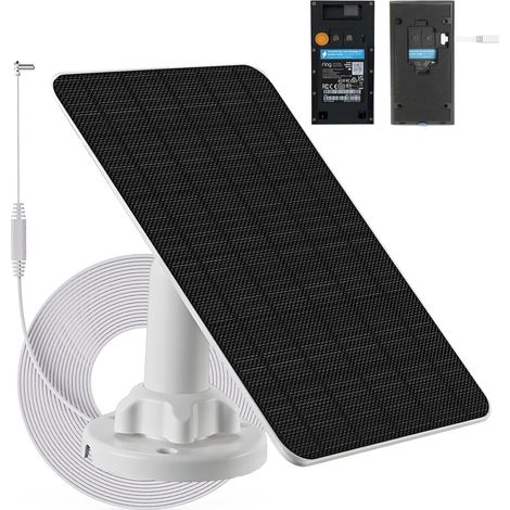 X 3-w-solarpanel, 4000-mah-akku, 4 M Kabel, Ip65, Für Ring-videotürklingel