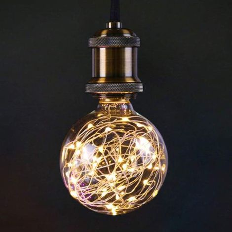 G95 E27 Led-lampe Mit Kupferdraht, 3 W, 300 Lm, Warmweiß, Dekorative Innenbeleuchtung