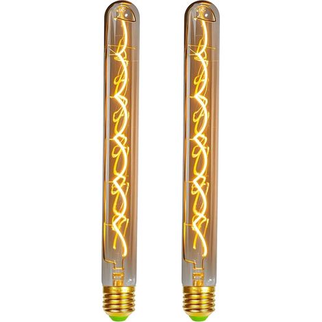 E27 300mm Led-röhrenlampen Mit Spiralglühfaden, Dimmbar, Warmweiß 2000k Für Kronleuchter