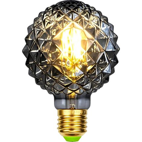 E27 Led-filamentlampe, Rauchglas, G95, 4 W, Warmweiß, Dekorativ Für Zuhause Oder Restaurant