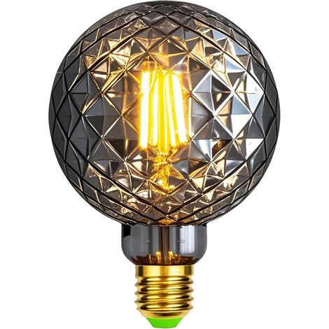 E27 G95 Led-filamentlampe, Rauchglas, 4 W, Warmweiß, Dekorativ Für Zuhause Oder Restaurant