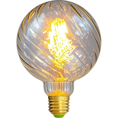 E27 4w 2700k G95 Swirl Klare Dekorative Led-filamentlampe Für Zuhause Oder Restaurant
