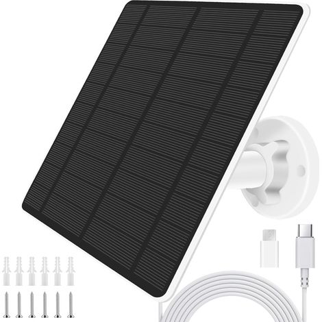 X 5-w-monokristallines Silizium-solarpanel, 3 M Kabel, 360°-halterung, Ip65, Für Außenkamera