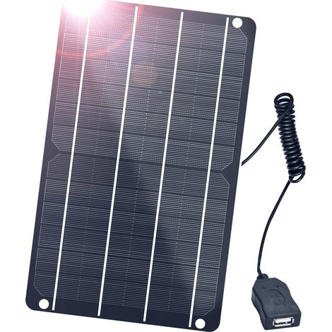 6w Usb-solarpanel, Monokristallin, Ip67 Wasserdicht, Kleine Größe, Für Fahrräder, Camping Und Handys