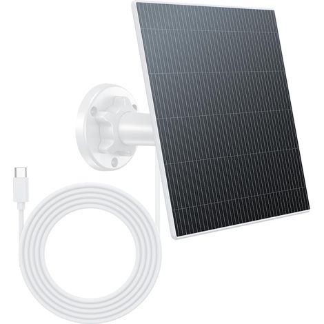 X 6-w-solarpanel, Usb-c-anschluss, Monokristallines Silizium, Ip65 Wasserdicht, 360°-halterung, Für Außenkameras