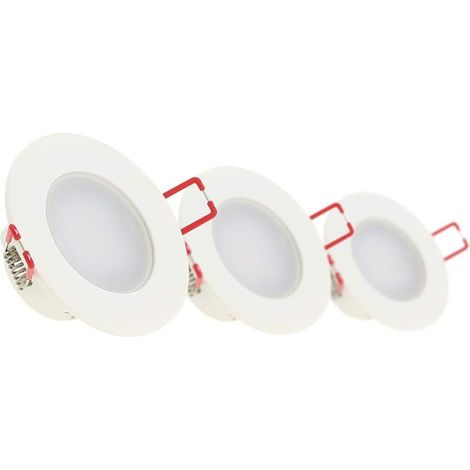 Set Mit 3 Led-einbaustrahlern, Ip65, 6 W, 345 Lumen, Neutralweiß, Für Badezimmer