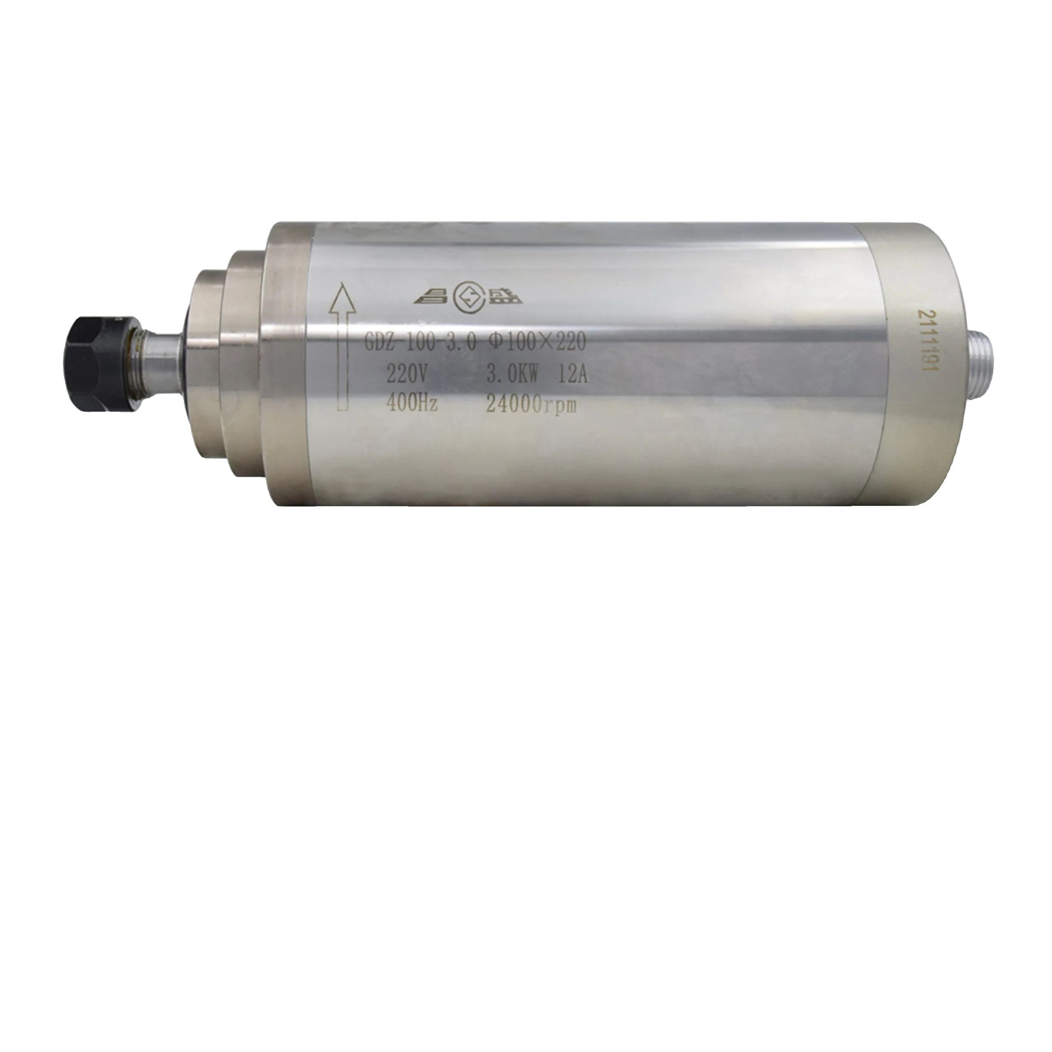 Cnc-spindelmotor, 3 Kw Leistung, 24000 U/min Drehzahl, 220 V Spannung, Wassergekühlt, Er20 Spannzange