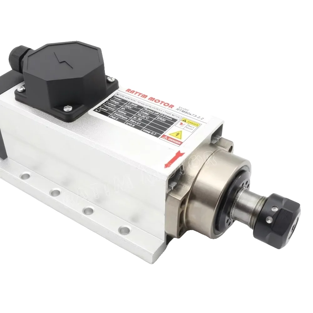 Luftgekühlter Vierkantspindelmotor, 2,2 Kw Leistung, 24000 U/min Drehzahl