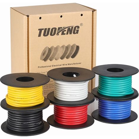 Spulen Silikondraht, 16 Awg Verzinntes Kupfer, 600 V Hochtemperatur, Für Rc-modellbau Und Diy-projekte