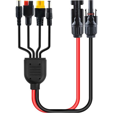X 4-in-1-solarkabel, Anderson-stecker, Xt60, Dc7909, Dc5521, 16 Awg Kupferdraht, Für Tragbare Generatoren