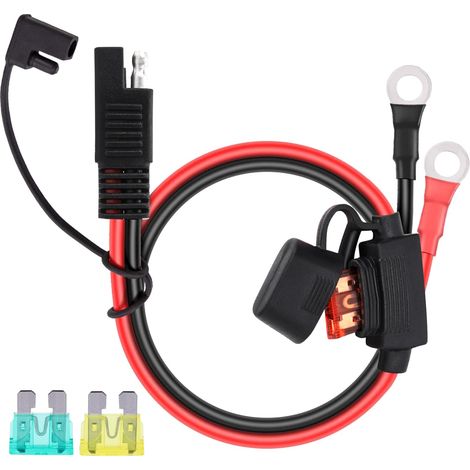 Sae-verlängerungskabel, 10 Awg, Verzinntes Kupfer, 2-poliger Stecker, 40 A, Solarpanel, Motorrad