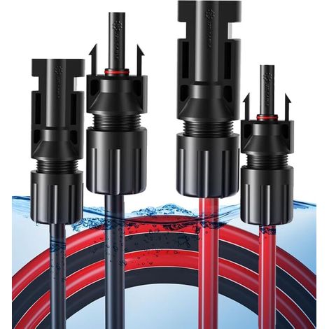 Solarkabel, 10 Meter, Pv-stecker, 4 Mm², Ip68, Photovoltaikmodul
