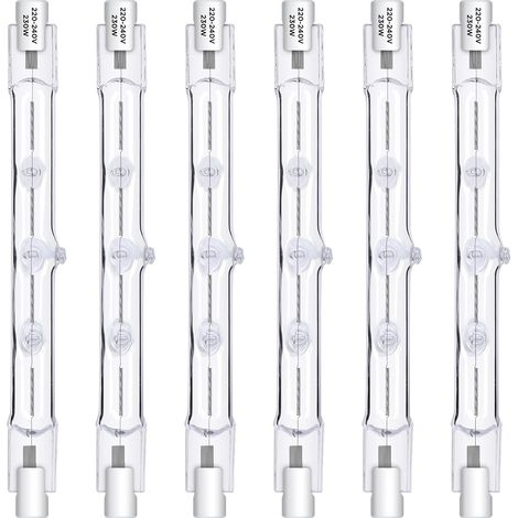 6er-pack R7s 118 Mm 230 W Dimmbare Halogenlampen 2800 K Für Straßen- Und Landschaftsbeleuchtung