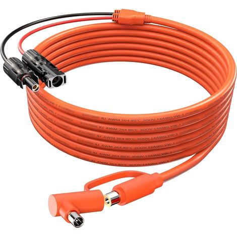 Solaradapterkabel, 8-mm-dc-stecker, 2 M Kupferdraht, Für Jackery Bluetti Yeti, Camping