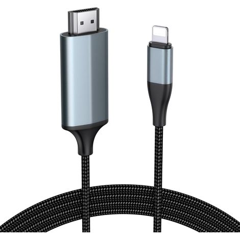 Hdmi-kabel, 2 M Videoadapter, 1080p-auflösung, Für Iphone, Ipad, Fernsehbildschirm, Projektor