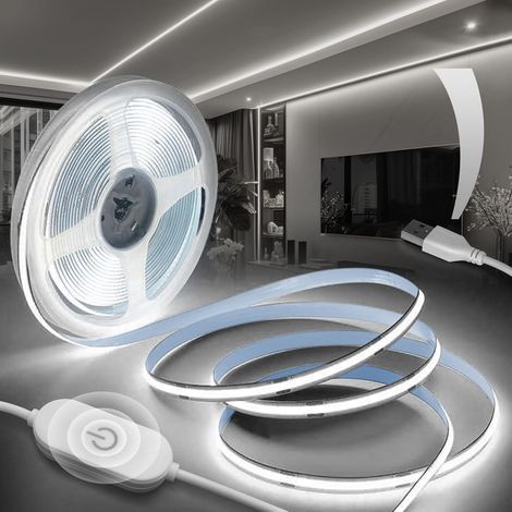 X 2 M Cob-led-streifen, Flexibel, 320 Leds/m, Dimmbar, Usb 5v, Für Fernseher, Schrank, Schlafzimmer