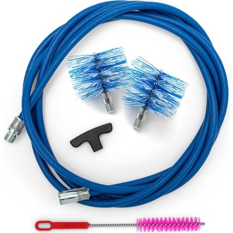 Schornsteinreinigungsset, 3 Meter, 2 Bürsten (80 Mm Und 100 Mm), M12-schaft, Für Pelletöfen
