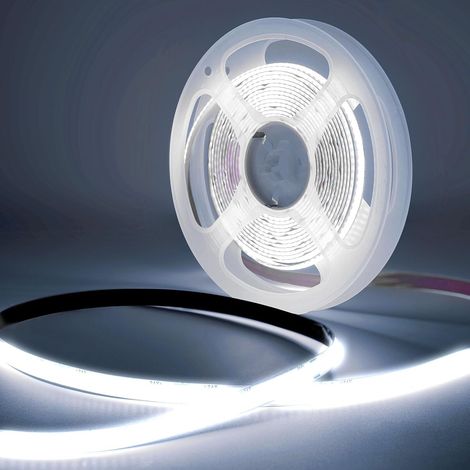 X 3 M 24v Cob-led-streifen, Kaltweiß 6500k, Mit Funkfernbedienung Für Küche, Schlafzimmer Oder Spiegel