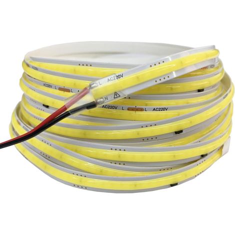 Flexibler Cob-led-streifen, 296 Leds, Treiberlos, 220 V, Warmweiß, Für Den Innenbereich