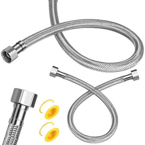 Flexible Schläuche, 3/8-zoll-gewinde, Edelstahl 304, Wasserhahnanschluss, Badezimmer/küche