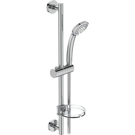 Duschset Mit 60 Cm Duschstange, 3-düsen-handbrause Und Seifenschale
