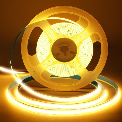 X 4 M Cob-led-streifen, Dimmbar, 24 V, 320 Leds/m, Warmweiß 2700 K, Mit Funkfernbedienung, Für Die Heimdekoration