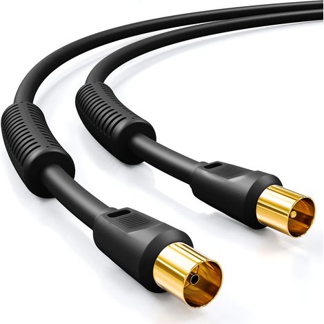 Antennenkabel 4 M Koaxial Iec Auf Iec Vierfachabschirmung Ferritkern Für Tv, Radio Und Dvb-t