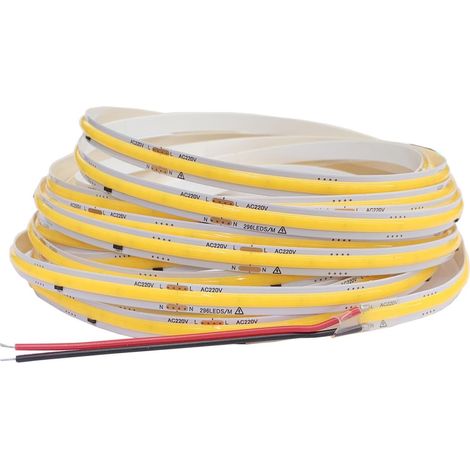 Cob-led-streifen, 220 V, Flexibel, 296 Leds, Warmweiß 4000 K, Lineare Beleuchtung, Für Den Innenbereich