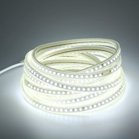 Led-streifen, 6 Meter, Ip67, Kaltweiß, 220 V, Mit Clips, Für Innen- Und Außenmontage