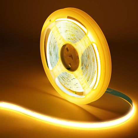 X 6 M Cob-led-streifen, Warmweiß 2700 K, Dimmbar, 320 Leds/m, 8 Mm Breite, Mit Fernbedienung Und Netzteil, Für Haushalt Und Küche