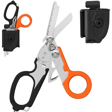 Traumaschere, Notfallschere, Klappbare Edelstahlschere (orange Und Schwarz)
