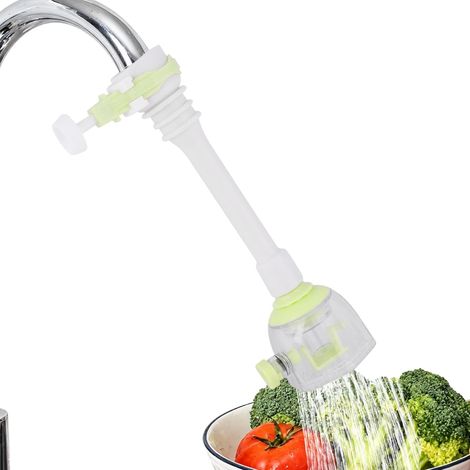 Wasserhahnverlängerung, 360° Drehbar, 2 Strahlarten, Spritzschutz, Für Küchenspülen