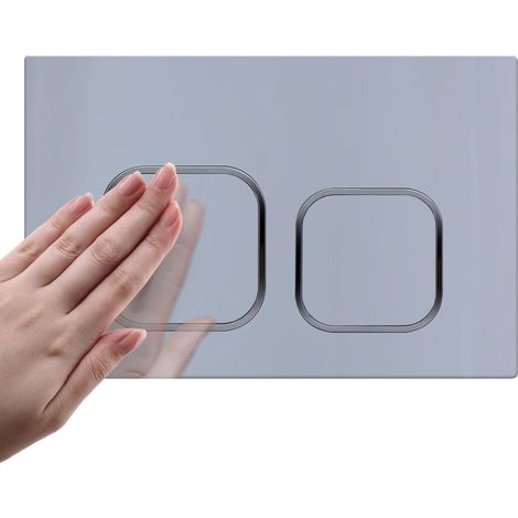 Wc-betätigungsplatte, Kompatibel Mit Geberit Sigma, Zweimengenspülung, Abs, Chrom, Badezimmer