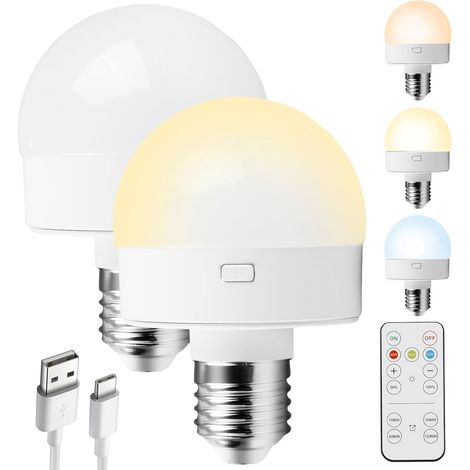 Wiederaufladbare E27-glühbirnen, Usb-c, Fernbedienung, Led, Für Den Innen- Und Außenbereich