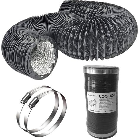 Lüftungsrohr, Durchmesser 79 Mm, Länge 2,5 M, Flexibler Aluminiumschlauch, Für Küche Und Bad