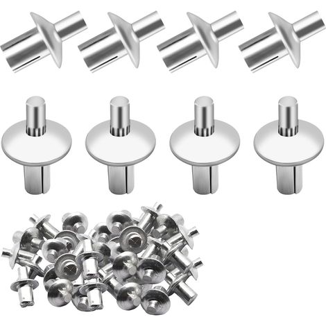 150 Nieten, Rundkopf, Aluminium, Spreiznieten, Hammer, Automobil