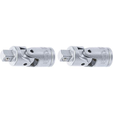 Satz Mit 2 Kardangelenken, 6,3 Mm Vierkantantrieb, Verchromter Stahl, Mechanisches Werkzeug