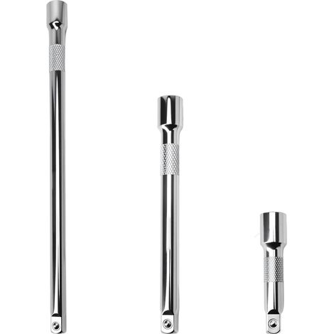 Set Mit 3 3/8"-steckschlüsselverlängerungen, Chrom-vanadium-stahl, 75/150/250 Mm, Für Autoreparaturen Und Heimwerkerprojekte