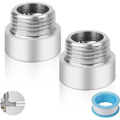 Set Mit 2 Edelstahl-wasserhahnverlängerungen G1/2, 15 Mm Gewindeanschluss Für Badezimmer
