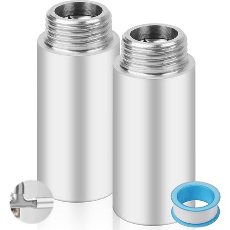 Set Mit 2 G1/2-armaturenverlängerungen, 60 Mm Edelstahl, Gewindeanschluss Für Badezimmer