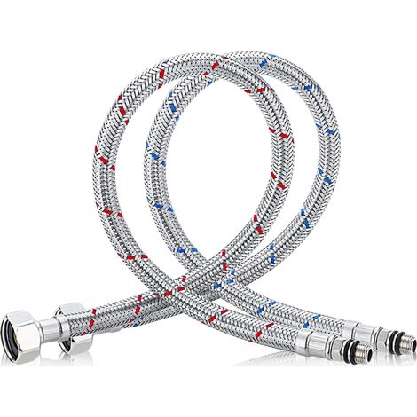 Flexible, Armierte Edelstahl-armaturenschläuche, G1/2 M10-anschluss, Für Küche Und Bad