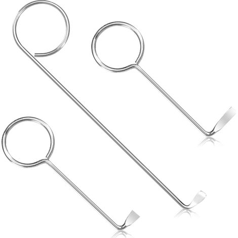Set Mit 3 Zierschlüsseln, Edelstahl, Schlossöffnungswerkzeug, Silber, Für Türen Und Schränke