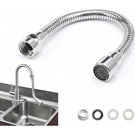 X 30 Cm Edelstahl-schwenkarmwasserhahnverlängerung Mit Gewindeadapter Für Küche Und Bad