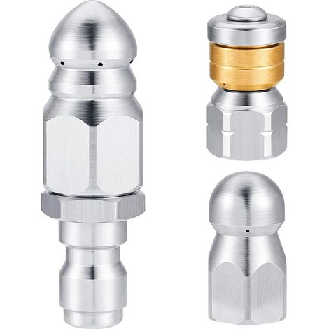 Set Mit 3 Edelstahl-ablaufdüsen Für Hochdruckreiniger, 6,35 Mm, Hitzebeständig