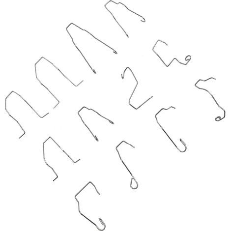 Satz Mit 12 Federclips H1, H3, H4, H7, Edelstahl, Kompaktkoffer, Kfz-zubehör