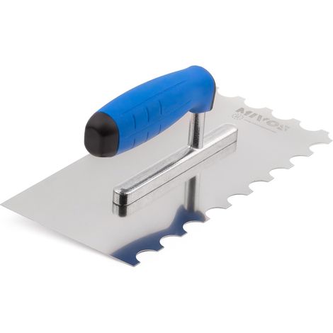 Zahnkelle Aus Edelstahl Mit 20 X 10 Mm Zähnen Und Rutschfestem Griff Für Böden Und Wände