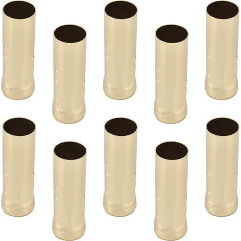 10 Stück Fassungen, Eisen, 80 Mm, E14, Gold, Glanz